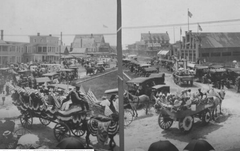 Rehoboth Beach downtown was the location of the biggest July 4th celebration in the county. Events included a large parade through downtown. DELAWARE PUBLIC ARCHIVES PHOTO